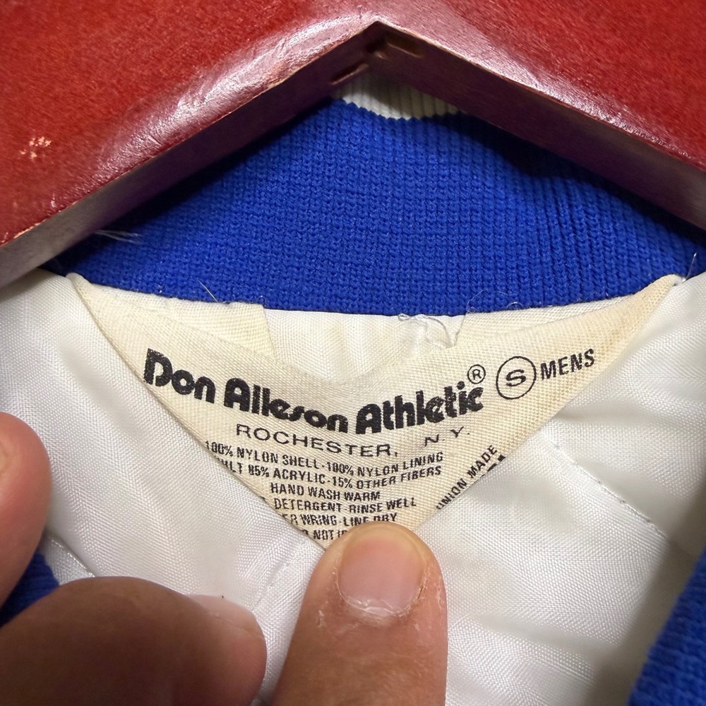 Don Alleson Athletic Bomber Jacket Mens S Blue Nevada Barrel Racing 1982 Vintage - Picture 5 of 14